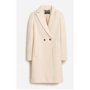 J.Crew $298 New Daphne Topcoat Italian Boiled Wool Ivory Size 6 BT996